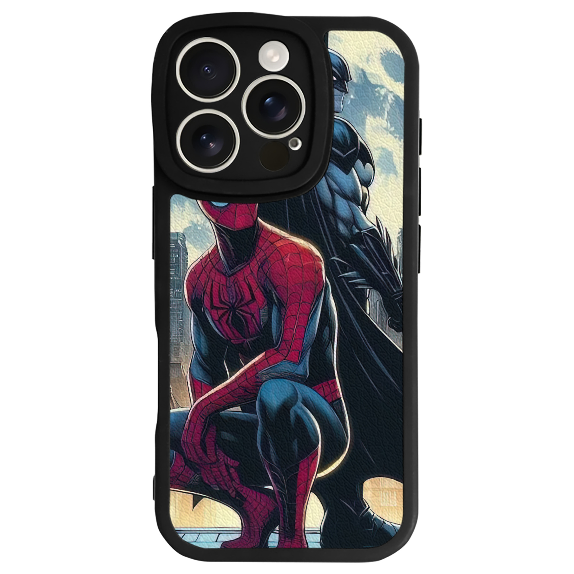 Spider Man スパイダーマン 【iPhone 16シリーズ対応】シリコンスマホケース（レザー調） 材質：シリコン